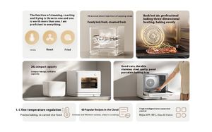 Four à vapeur intelligent Xiaomi Mijia 20L multifonctionnel, <span class=keywords><strong>connexion</strong></span> à l'application Xiaomi, blanc MKX04M - Product Image 3