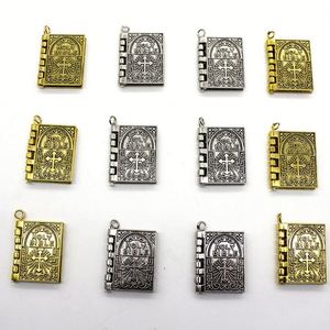 Mini porte-clés religieux ouvrable avec verset de prière, accessoires chrétiens, pendentif livre biblique, collier pour hommes et femmes - Product Image 1