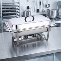 Équipement de Buffet Professionnel en Acier Inoxydable 9L pour Restaurants et Hôtels, Chauffe-Plats à Vapeur avec Grille Réglable – Vente en Gros Usine