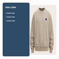 Sweat-shirt à col rond en tissu molletonné avec détail de patch contrastant pour vêtements personnalisés