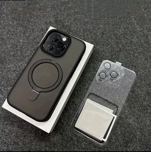 Ốp điện thoại <span class=keywords><strong>iPhone</strong></span> 17 Pro Max 16 15 14 13 12 Pro cao cấp, chất liệu TPU, nam châm, mặt mờ, tích hợp giá đỡ và hỗ trợ sạc không dây, vỏ PC - Product Image 2