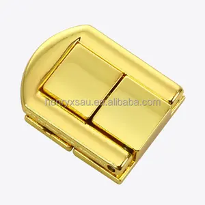 new arrival small box gold plated clasp lock customized push lock for wooden case zinc alloy push lock for jewelry box