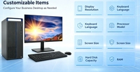 Desktop Kantor Komersial Stabil Hairuichuang E700-HD Spesifikasi Khusus Prosesor 3.0GHz 16GB DDR4 Penyimpanan Besar Set Monitor HD