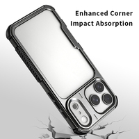 Étui de téléphone de luxe en aluminium avec cadre métallique et protection d'angle en TPU, trou pour cordon personnalisé, pour iPhone 17 18 Pro Max