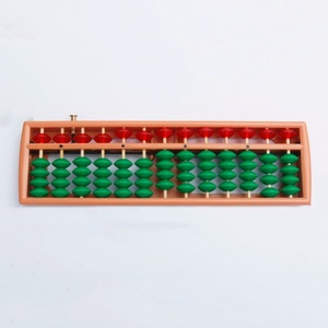 13 que nhựa xách tay mini số học Soroban hạt màu nâu toán học tính toán Trung Quốc bàn tính - Product Image 3