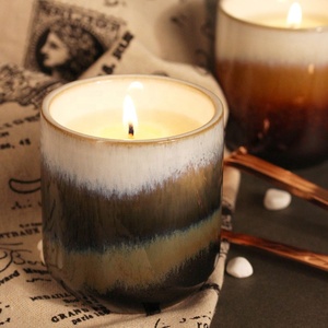 RAINCOAST Offre Spéciale Personnalisé Dégradé Polychromes <span class=keywords><strong>Marbre</strong></span> Rond Pot En Céramique de Bougie - Product Image 4