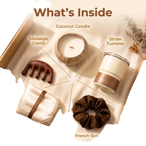 Coffret Cadeau Relaxation avec Bougie Parfumée, Tasse à Café de Voyage, Kit de Soins Personnels pour Femmes, Cadeaux d'Anniversaire, Cadeaux d'Entreprise - Product Image 2