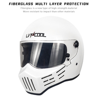 Casque de moto intégral en fibre de verre de haute qualité DOT, léger, professionnel, pour la course sur route, style rétro, Casco