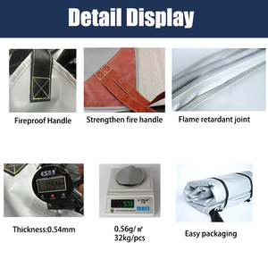 6m X 8m 내화성 리튬 배터리 전기차 차량용 화재 진압 담요 및 보관 가방 세트 - Product Image 4