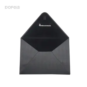 Bolsa para documentos de escritório em couro PU para envelope de papelaria porta-envelope personalizado