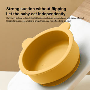 Logo personnalisé pour enfants bol à ventouse avec cuillère et fourchette <span class=keywords><strong>caoutchouc</strong></span> sevrer vaisselle en <span class=keywords><strong>silicone</strong></span> bavoir gobelet enfants salle à manger bébé alimentation ensemble - Product Image 5