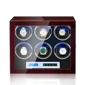 Jewelry Luxury 3 6 9 12 24 Watch Winding Box Automatic Mechanical Watch Wooden Storage Motor LCD Touch Screen Watch Box