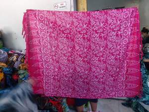 Paréo Sarong Femme Qualité Supérieure 100% Rayonne Imprimé Numérique Motif Floral Magnifique Rose 200x120cm pour Tenue de Plage Estivale - Product Image 2