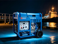 Générateur diesel Yuchai 5 kVA 5,5 kVA YC5GF-D à démarrage électrique, groupe électrogène diesel portable de type ouvert pour l'alimentation des zones éloignées
