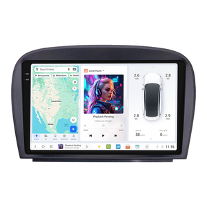DUDUAUTO Lettore DVD per Auto Android con Schermo QLED da 9 Pollici 2K, Navigazione GPS per <span class=keywords><strong>Mercedes</strong></span> SL <span class=keywords><strong>R230</strong></span> SL350 SL500 SL55 SL600 SL65 2001-2007 - Product Image 1