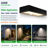 Lampe murale solaire moderne pour extérieur, IP65, étanche, matériau ignifuge V0, garantie 3 ans, pour villa, jardin, clôture et terrasse