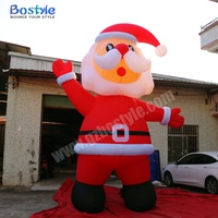 Grand modèle gonflable de Père Noël en dessin animé pour la publicité extérieure, décorations de Noël gonflables