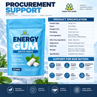 Fabrication de chewing-gum à la vitamine B12 B6 avec L-théanine, suppléments de caféine, bonbons énergétiques à mâcher pour adultes, chewing-gum