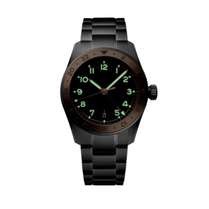 Men's Travel GMT Watch 24H Bezel Date Indicator Stainless Steel Bracelet Automatic Mechanical Wristwatch Longinesing - Product Image 1