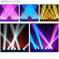 Luz de matriz de cabeza móvil 6 Eyes 80W RGBW 4 en 1 3.5 °   Iluminación de Escenario DMX con Efecto Estroboscópico y de Haz de Luz para Fiestas y Eventos