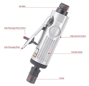 Strumenti pneumatici macchina smerigliatrice aria alluminio Set di lucidatura mulino per incisione per la riparazione di mole pneumatici - Product Image 3