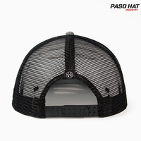 Gorra Trucker de Malla de Sarga de 5 Paneles con Logotipo Personalizado al por Mayor, Parche Bordado 3D, Visera Plana, Estilo Urbano, Gorra Snapback
