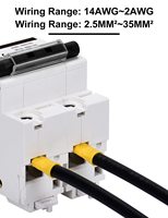 Interrupteur de déconnexion solaire bipolaire 100A 6kA IP20 pour isolateur de batterie de camping-car, système hors réseau pour panneaux photovoltaïques, montage sur rail DIN 35mm, disjoncteur AC/DC