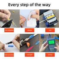 Kit de herramientas de empalme de fibra FTTH Set Bag Terminación básica Equipo de fibra óptica Caja de herramientas de empalme de cable para telecomunicaciones