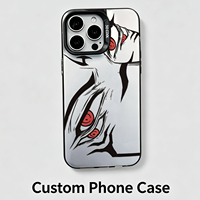 Coque de téléphone pour iPhone 16/15 Pro Max avec impression d'yeux d'anime manga noir et blanc, coque antichoc Coque Iphone 	 Coques de téléphone portable