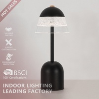 Lampe de table à LED rechargeable sans fil moderne en gros Lampe de bureau en métal à commande tactile pour restaurant, hôtel et bureau