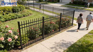 Valla Decorativa de Aluminio con Puntas de Lanza, Valla Metálica con Puntas de Lanza Negra de 6 pies x 8 pies para Exteriores - Product Image 3