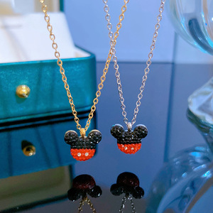 Полный корпус из титановой стали, легкий роскошный Микки-Маус, минималистичный стиль, Женский инстаграм, популярные аксессуары на цепочке из ключицы - Product Image 3