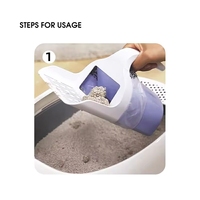 Nouvelles Outils de Nettoyage 2-en-1 pour Animaux de Compagnie : Pelle à Litière Amovible pour Chat avec Système de Tamisage et Sacs de Déchets Supplémentaires