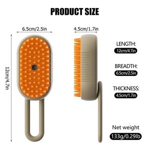 3 in 1 Portable Electric Spray Steam Cat Hair <b>Brush</b> <b>Pet</b> Supplier's Dog and Cat Dematting Tool for Grooming Clean Comb for Cats - Product Image 3