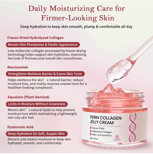 Crème hydratante pour le visage à la gelée de collagène PDRN, collagène <span class=keywords><strong>marin</strong></span> hydrolysé PDRN, crème hydratante raffermissante pour le visage, anti-âge, réparation de la peau - Product Image 3
