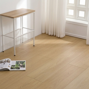 Plancher en bois d'ingénierie multicouche WPC de 12 mm, finition chêne blanc naturel crème, système de verrouillage, scellé à la cire, résistant à l'usure - Product Image 3