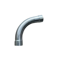 Raccord coudé galvanisé pour conduite électrique - Grand coude pré-encastré de type tuyau - Accessoire d'ingénierie