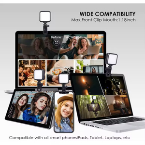 Iluminación Portátil Mini RGB para Teléfono, CI Ajustable para Video, Selfie, Vlog, Iluminación Externa para Selfie, Maquillaje, Conferencias, Fotografía - Product Image 6