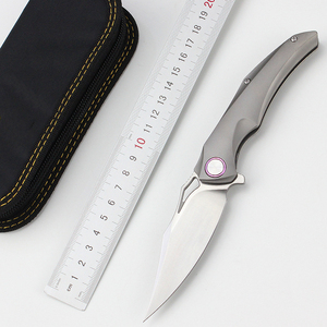 M390 hoja mango titanio cuchillos tácticos <span class=keywords><strong>navajas</strong></span> <span class=keywords><strong>cuchillo</strong></span> plegable - Product Image 2