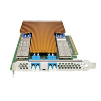 Adaptor Jaringan NIC 100G QSFP28 Fiber Port PCI-E X16 Bypass dengan Chip Intel E810-CAM2