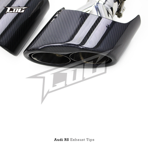 Puntas de Fibra de Carbono Negra BSK para <span class=keywords><strong>Audi</strong></span> <span class=keywords><strong>RS3</strong></span>/RS4 2016-2024, Tubo de <span class=keywords><strong>Escape</strong></span> de Acero Inoxidable, Silenciador, Sistema de <span class=keywords><strong>Escape</strong></span> - Product Image 4