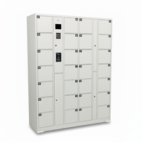 Casier intelligent extérieur moderne avec serrure électronique, pour pièces de monnaie et RFID, en acier numérique, assemblé, durable, résistant à la rouille, pour stockage au sol