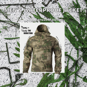 Men's Thin Camouflage Tactical Hooded <b>Jacket</b> <b>Waterproof</b> Softshell Outdoor <b>Parka</b> for Hiking Camping - Product Image 2