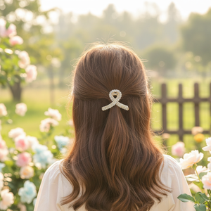 Accessori per capelli fatti a mano per ragazze di tendenza alla moda perlate paillettes fiore forcine vendita calda all'ingrosso - Product Image 3