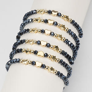 Fashion Beaded <b>Bracelets</b> <b>Set</b> 6Pcs Crystal Rhinestone Star Gold Plated Women's Bohemia Gift Jewelry Made In China - Product Image 3