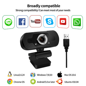 H8-cámara web 1080p HD para ordenador portátil, webcam de 360 grados con micrófono y trípode - Product Image 5