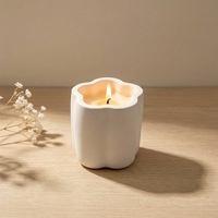 Lilin Aromaterapi Berbentuk Bunga dari Keramik dengan Lilin Kedelai, Dekorasi Rumah, Hadiah untuk Kamar Tidur, Ruang Tamu, Relaksasi, Spa
