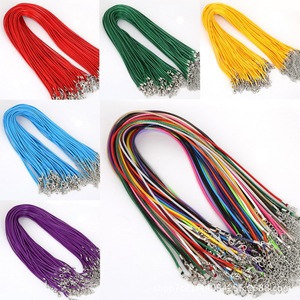 Cross Border Diy Jewelry <b>Accessories</b> 1.5mm Korean Waxed Thread Necklace Cord Colored Leather Cord Round Shape Yiwu Origin - Product Image 1