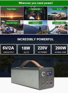 Damao 32000mAh <b>Solar</b> Emergency <b>Generator</b> Power Bank Outdoor Camping Mobile Power Supply 220V 110V 200W Portable Power Station - Product Image 4