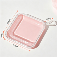 Boîte d'emballage pour faux ongles en acrylique avec cordon, étui de présentation carré transparent pour bijoux, vente en gros de luxe pour ongles